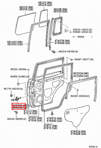 Genuine Toyota Prado VZJ95 RZJ95 Rear RH & LH Door Check Arm Stop Strap - Picture 8 of 9