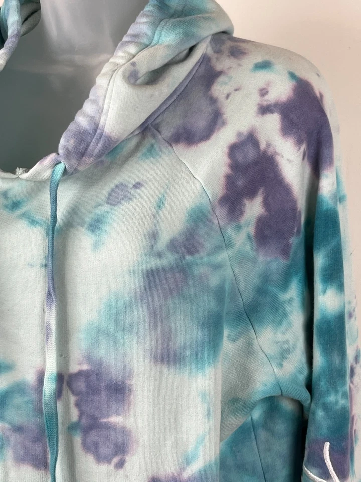 Victoria’s Secret ROSA Mujer M Tie Dye Sudadera con Capucha Azul Púrpura De Gran Tamaño Foto 3 de 4