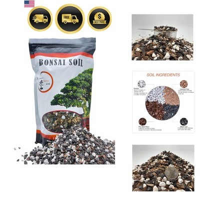 Bonsai Soil All Purpose Mix | Fast Draining Pre Blend 2 Quart Bag Plant | Pum...