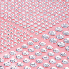 3108 Pcs Rhinestone Stickers, Clear Face Gems Stick On, Self Adhesive Rhinestone