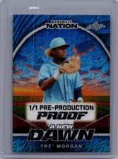 Tre Morgan 2025 Leaf Baseball Nation 1/1 Pre Production Proof