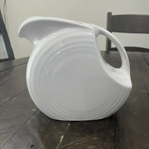 Fiesta Fiestaware Large Disc Pitcher 67oz White Pitcher