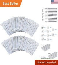 Tattoo Needles Set - 100PCS Mixed Tattoo Needles Disposable Sterile Tattoo Gu...
