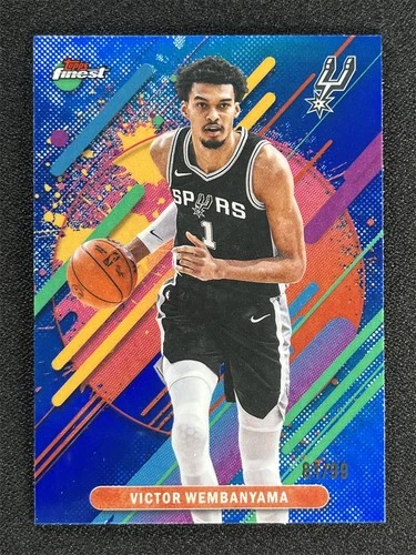 2025-26 Topps Finest Victor Wembanyama #264 Rare Blue Refractor Spurs /99