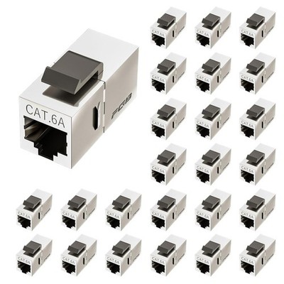Ethernet Kupplung RJ45 Cat6a Silber 25 Stück vielseitig highspeed Abschluss