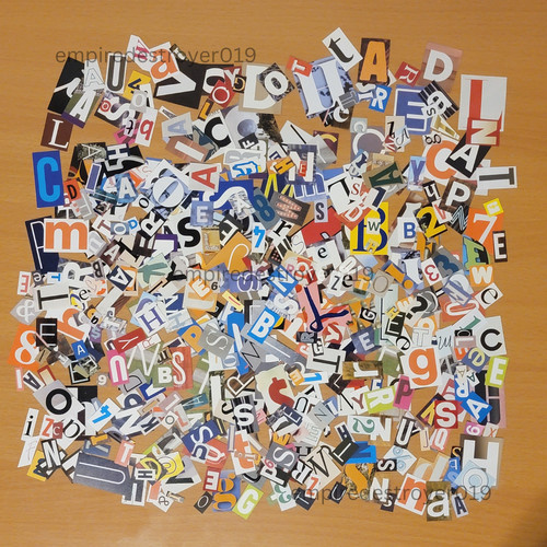 500 Ransom Note Cut-Out Letters & Symbols Collage Junk Journal Crafts Scrapbook