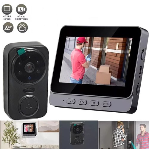 4,3" Monitor Video Türklingel mit HD Kamera Funkklingel Türsprechanlage Doorbell - Bild 2 von 18