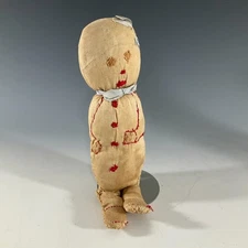 "Make Do"~  Sock Doll ~Stitched Face~ Folk Art