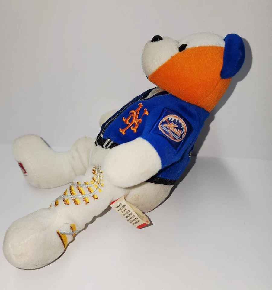 MLB TEAM BEANS 2001 NEW YORK YANKEES METS SUBWAY SERIES BEANIE BABY PLUSH BEAR - Image 4 of 4