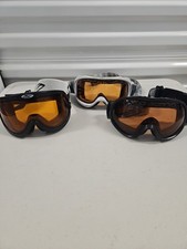 Lot of 3 Ski Goggles Smith Spy Scott Black White Adjustable GUC