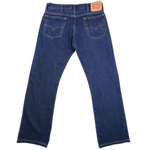 Levis 517 Bootcut Jeans Mens 34x32 Blue Denim Dark Wash Western Workwear - Picture 8 of 13