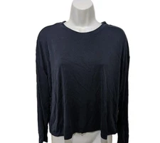 Marine Layer Re Spun Ribbed Long Sleeve Top Womens L Tencel Modal  #2010