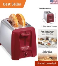 Brand New 2 Slice Toaster with Extra Wide Slots in Red