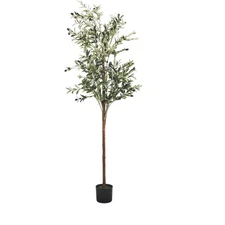 Artificial Olive Tree, Tall Faux Plants Indoor for Home Living Room Office Decor