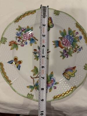 Herend Porcelain Butterfly Floral Decorative Plates Set of 4 Hungary 9 
