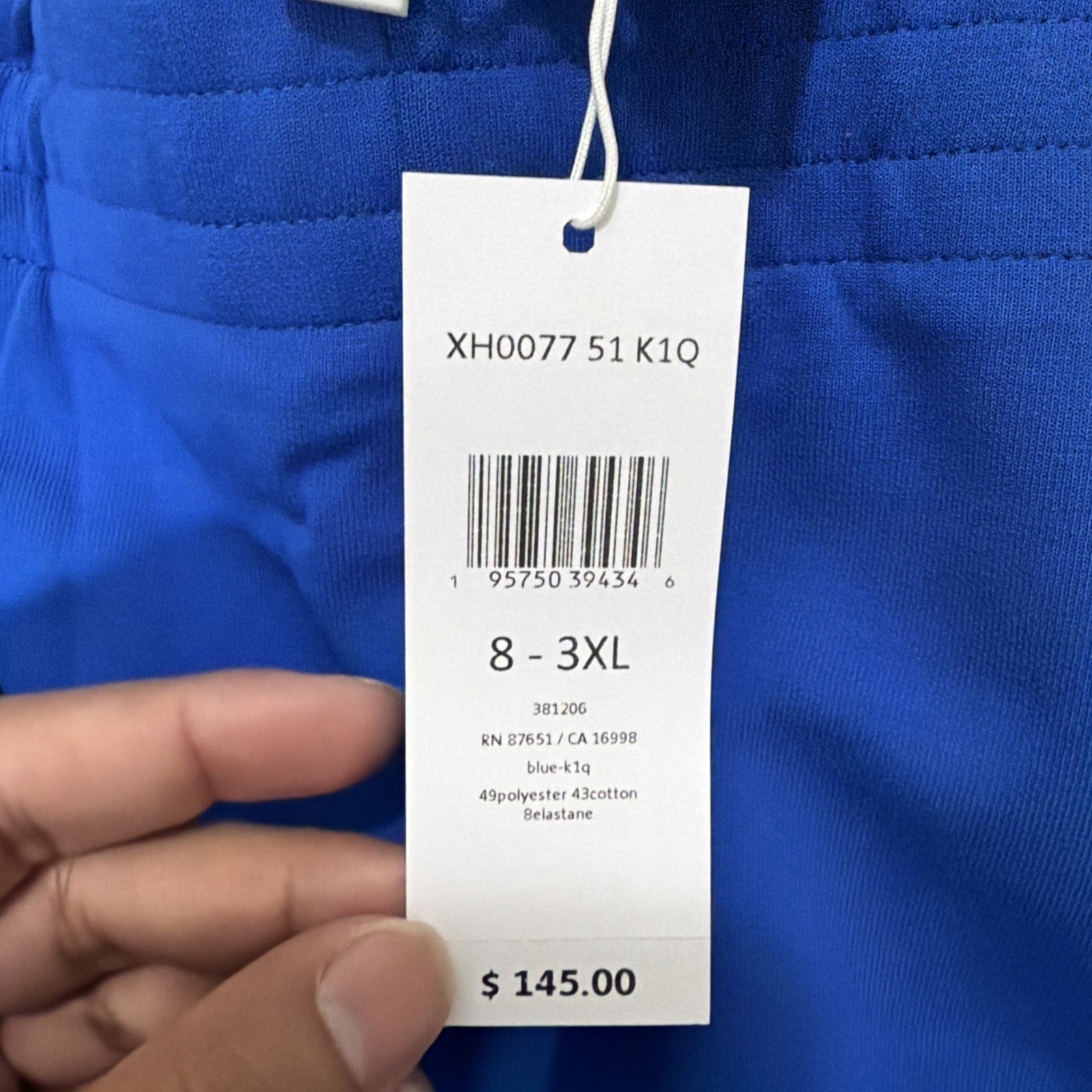 Lacoste Men's Active Slim Fit Oversized Track Pants Blue thumbnail 5