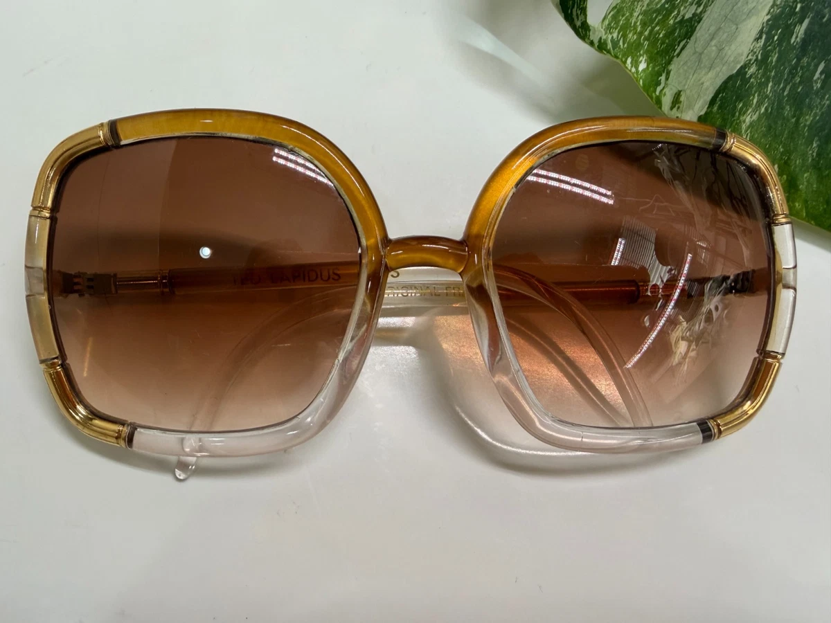 70s Vintage Ted Lapidus Oversized Tortoise Shell Oversized Sunglasses TED LAPIDUS Vintage Sunglasses for sale | eBay main image 3