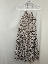 American Eagle Leopard Print Smocked Halter Fit Flare Dress Size XL