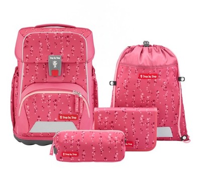 Step by Step Basis Schulranzen-Set 4-teilig Schulranzen Pink Bubble Neu