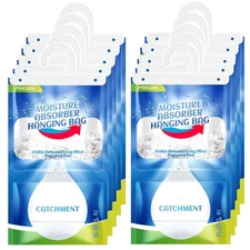 Moisture Absorber Bags 10 Packs, 15 oz Hanging Dehumidifier Bags, Humidity Pa...