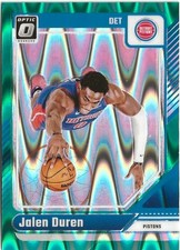 2024-25 Panini Donruss Optic Jalen Duren Green Prizm SP Detroit Pistons