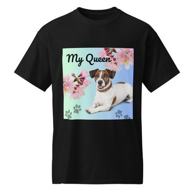 Printful DryBlend  T-Shirt, black, dog,gift, mom day, girls