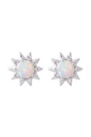 Latelita WeißE Opal Ohrringe Sonnenblume Sterlingsilber 925