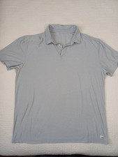 Vuori Strato Tech Polo Shirt Light Gray Size M/L Mens Performance Stretch Casual
