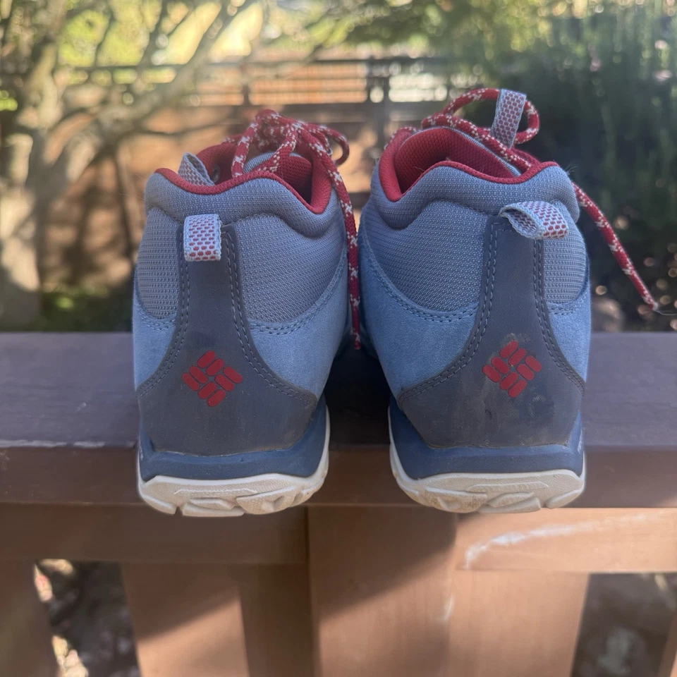 Botas de senderismo Columbia Fire Venture Mid impermeables para mujer talla 8,5 gamuza azul Foto 3 de 4