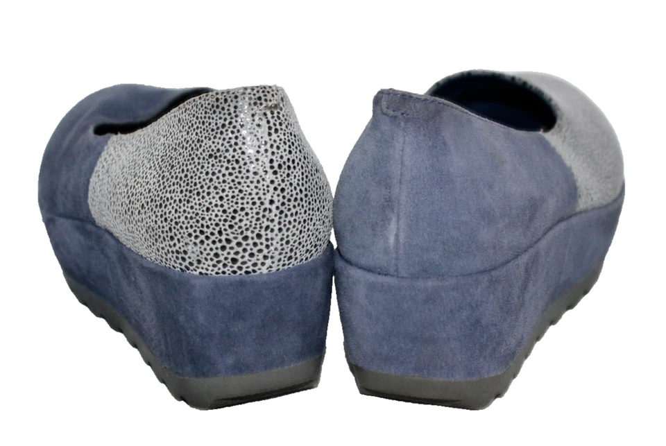 CAMPER Twins 蓝色麂皮绒懒人芭蕾平底鞋 8 码 EU 38 蓝色灰色 22089-028 — 第 4/4 张图片