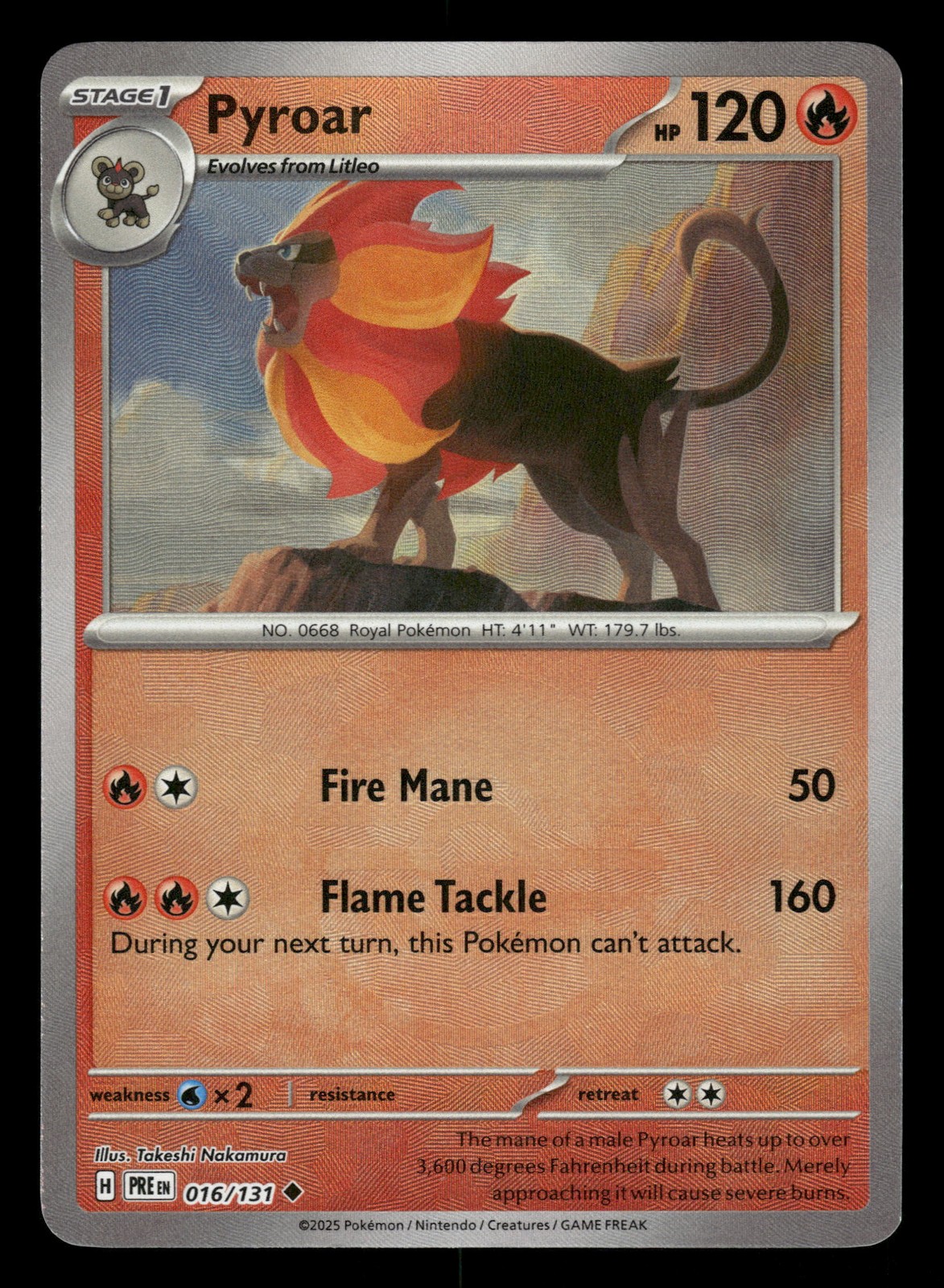 Pyroar (Poke Ball Pattern) 016/131 Holo Prismatic Evolutions LP