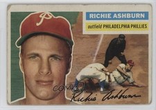 1956 Topps Richie Ashburn (White Back) #120 HOF 19lw