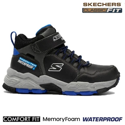 BOYS SKECHERS WATERPROOF SCHOOL WINTER ANKLE CASUAL WALKING SHOES BOOTS SIZE - Image 1 of 4