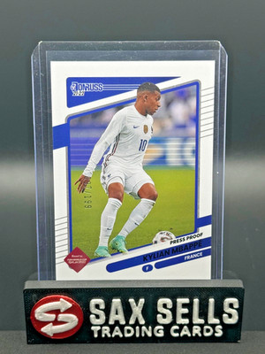 2021-22 Donruss Road to Qatar Kylian Mbappe Purple Press Proof /199 #60 France