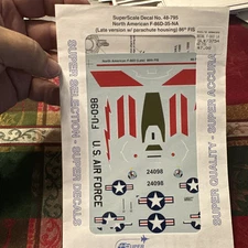 Superscale Decals 480795 1/48 Scale F-86D-35NA 86th FIS