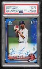 2022 Bowman Chrome Prospect Blue Refractor /150 Brayan Bello PSA 9 MINT Auto xi6