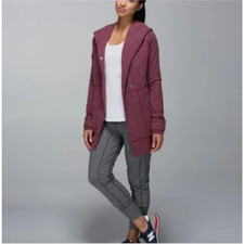 Lululemon Find Your Centre Wrap Jacket Heathered Marled Rust Berry Size 4