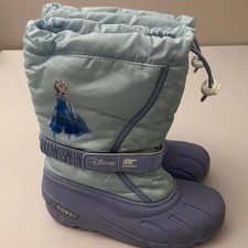 Sorel Snow Boots Disney Frozen 2 Elsa Kids Size 5 Blue Purple Waterproof Winter