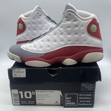 Size 10.5 - Air Jordan 13 Retro 2014 Grey Toe White Red Suede (414571-126)