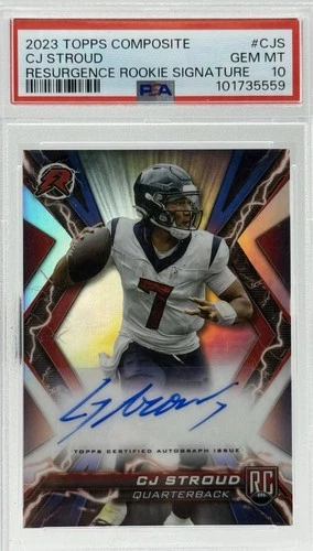 CJ Stroud 2023 Topps Composite Resurgence Rookie Auto PSA 10 Gem Mint Texans 🔥