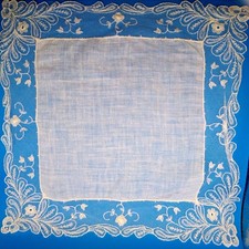 Ladies Vintage Lace-rimmed Hankies Handkerchiefs Doilies Accessories, Lot of 4