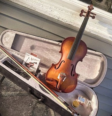  Back 2 School Special! Acoustic Violin w Softshelled Hard Case & Wax!