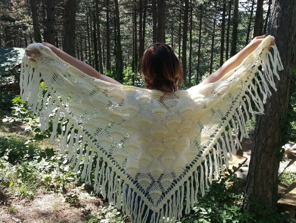 【美品！激レア！】wjk White tag shawl color Knit Knit Wedding Shawl Crochet Bridal Wrap Shrug Bridesmaid
