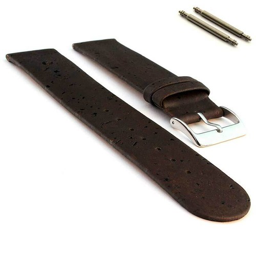 Zweiteiliges Echt Kork Uhrenarmband Band Federstege 12 14 16 18 20 22 Vegan mm - Bild 5 von 11