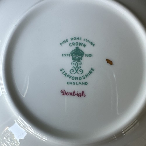 Vintage CROWN STAFFORDSHIRE England Denbigh Fine Bone China Tea Cup & Saucer - Picture 11 of 24