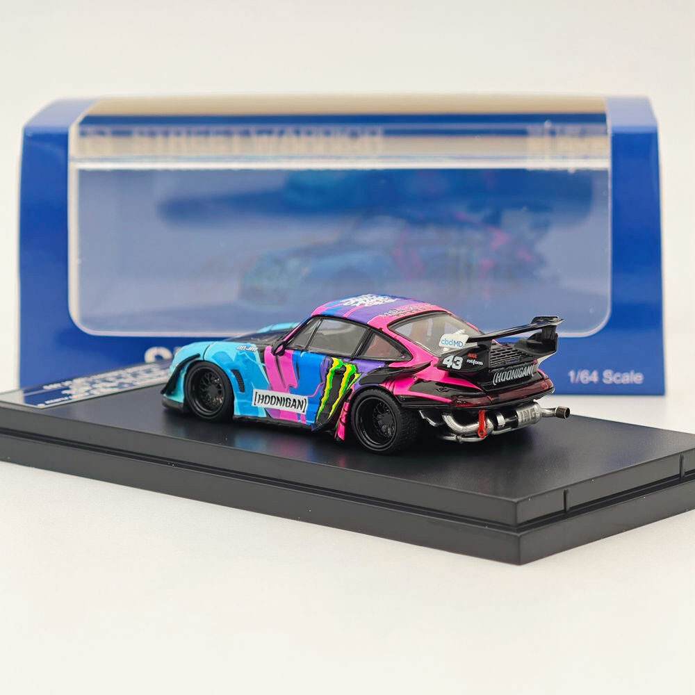 ミニカー 1/64 hoonigan rwb 993 STREET WARRIOR 1:64 Porsche 993 RWB Monster Energy painting