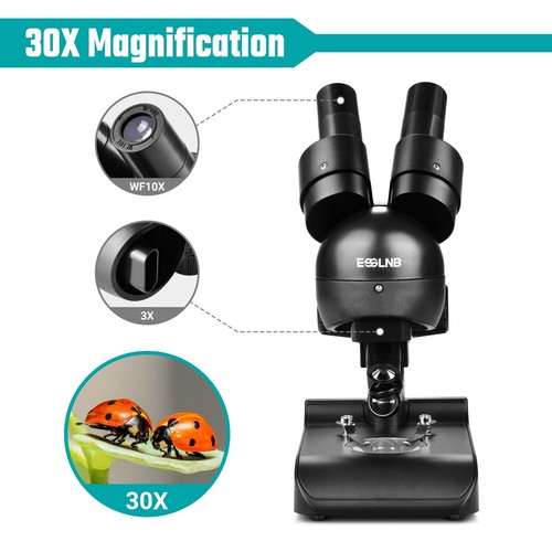 Protable Stereo Microscope 30X with Top & Bottom Illumination For Mobile Repair - Picture 2 of 9