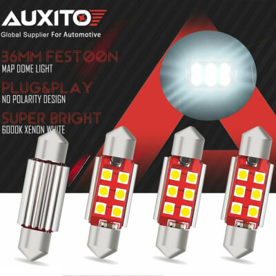 Auto 6000K LED License Plate Tag Light Bulb for 36MM 6418 Festoon Free Return E