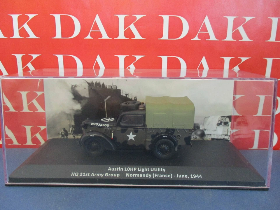 Die cast 1/43 Modellino Auto Austin 10HP Light Utility Normandy 1944 France - Immagine 4 di 4