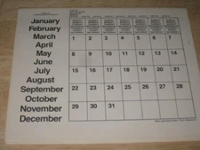 MAD Magazine Giveaway Premium      Alfred E Neuman Eternal Calendar      Insides